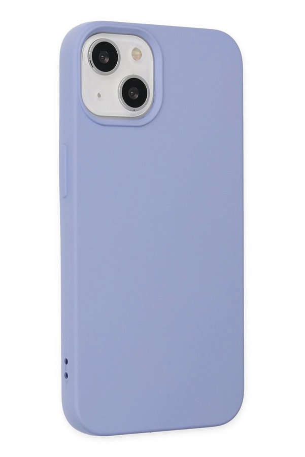 İphone 14 Plus Kılıf Nano İçi̇ Kadi̇fe Si̇li̇kon - Li̇la - Dropx3298-7407