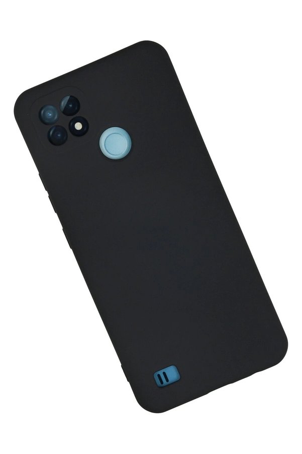 Realme C21 Kılıf Nano İçi̇ Kadi̇fe Si̇li̇kon - Laci̇vert - Dropx7665-3062