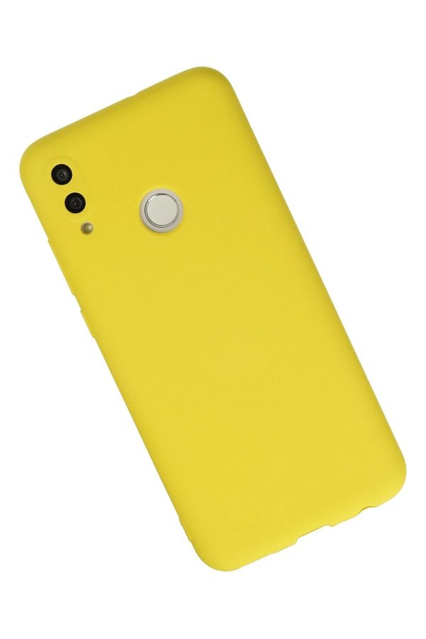 Huawei̇ P Smart 2019 Kılıf Nano İçi̇ Kadi̇fe Si̇li̇kon - Sarı - Dropx2038-5165