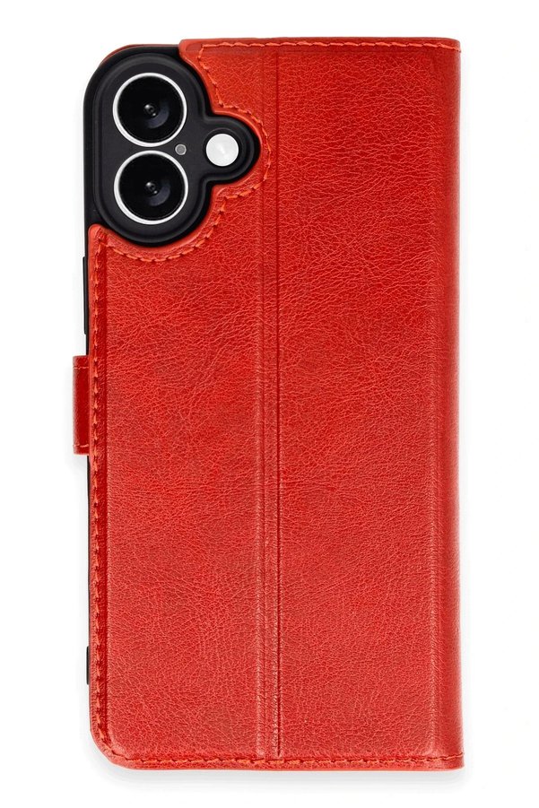 CepteToptan iPhone 16 Plus Kılıf Trend S Plus Kapaklı Kılıf - Kırmızı - DROPX1328-1323