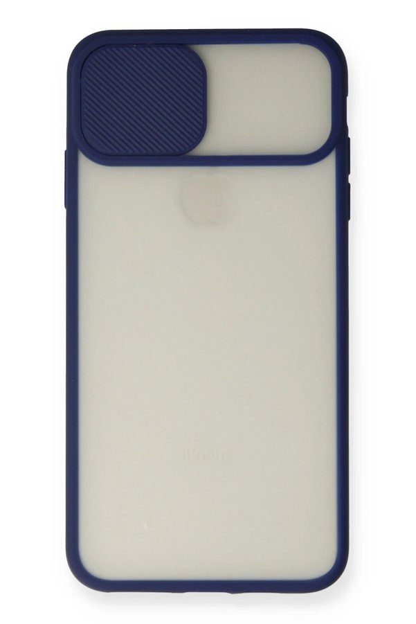 İphone Xs Max Kılıf Palm Buzlu Kamera Sürgülü Si̇li̇kon - Laci̇vert - Dropx6997-7505