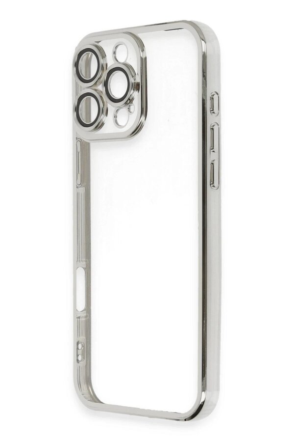 İphone 16 Pro Max Kılıf Lensli̇ Si̇li̇kon - Gümüş - Dropx1857-2350