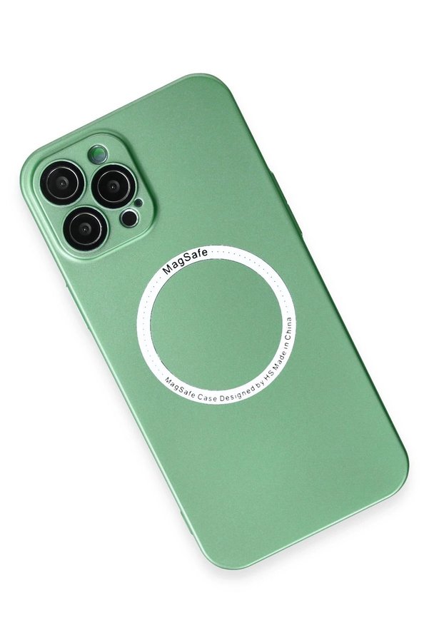 İphone 12 Pro Kılıf Jack Magneti̇csafe Lens Si̇li̇kon - Yeşi̇l - Dropx9444-8273