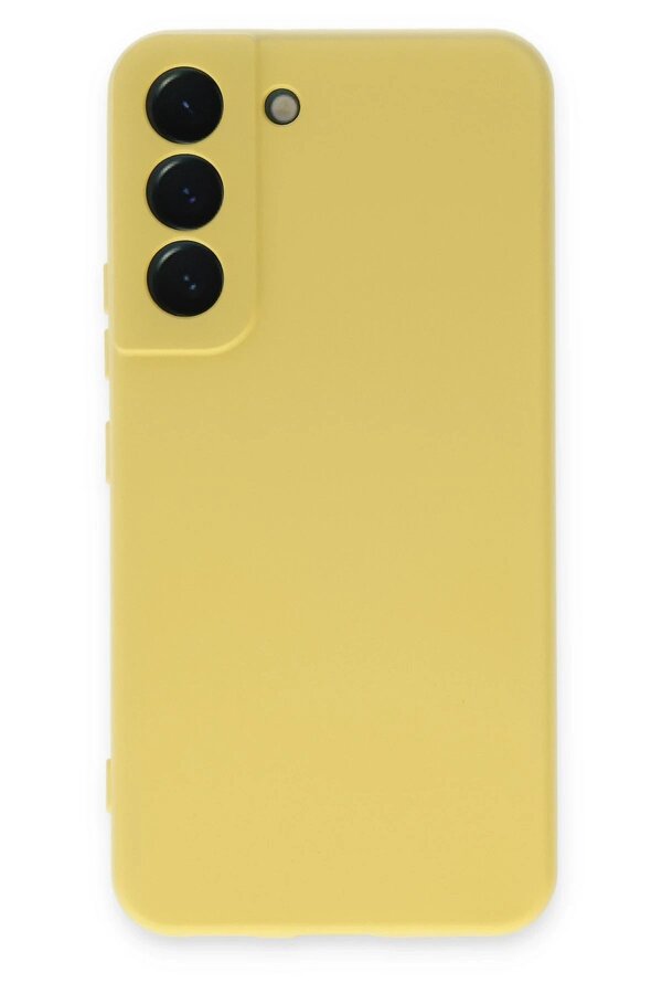 CepteToptan Samsung Galaxy S22 Kılıf Nano içi Kadife Silikon - Sarı - DROPX8115-4049