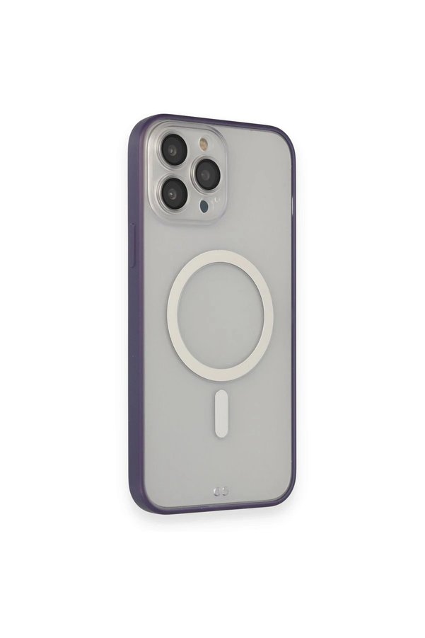 CepteToptan iPhone 14 Pro Kılıf Grand Magneticsafe Kapak - Mor - DROPX8753-3647