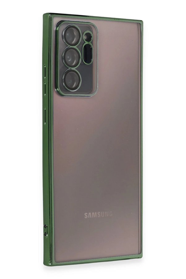 CepteToptan Samsung Galaxy Note 20 Ultra Kılıf Lensli Silikon - Yeşil - DROPX3008-6366