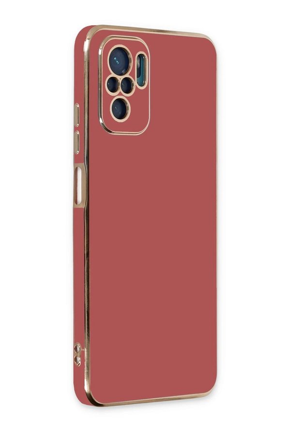 CepteToptan Xiaomi Redmi Note 10 Kılıf Volet Silikon - Kırmızı - DROPX6756-3000