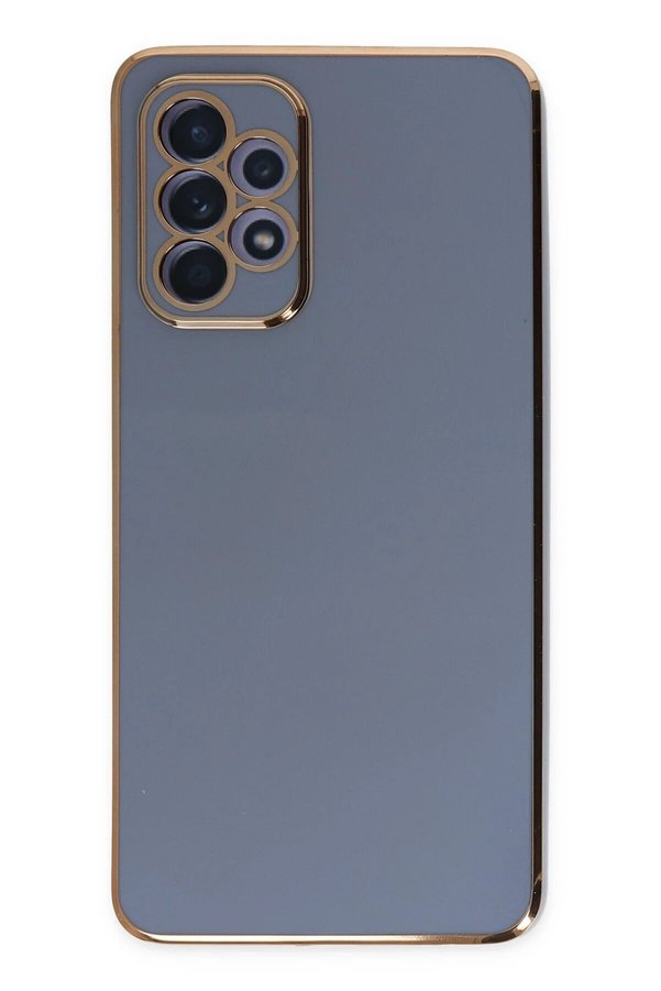 CepteToptan Samsung Galaxy A52 Kılıf Volet Silikon - Mavi - DROPX9586-9016