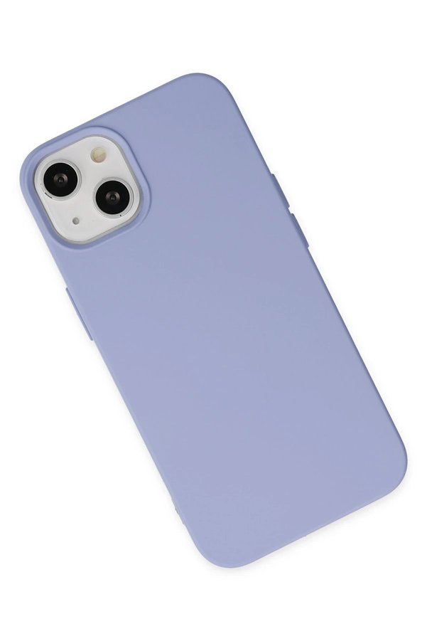 İphone 14 Plus Kılıf Nano İçi̇ Kadi̇fe Si̇li̇kon - Li̇la - Dropx3298-7407