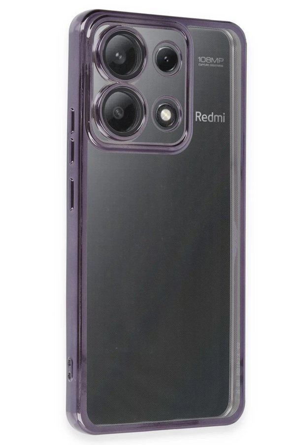 CepteToptan Xiaomi Poco X6 Kılıf Lensli Silikon - Mor - DROPX9249-2222