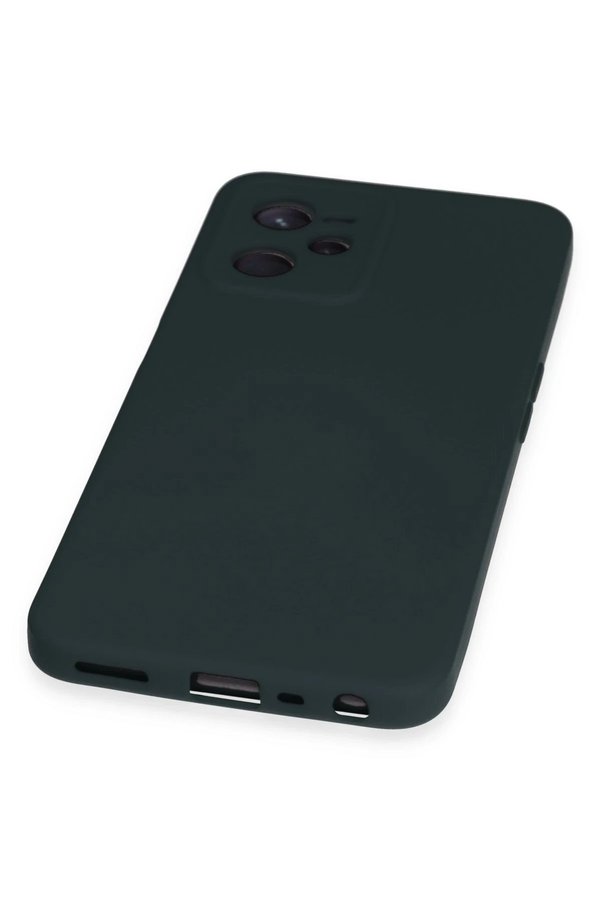 Realme C35 Kılıf Nano İçi̇ Kadi̇fe Si̇li̇kon - Koyu Yeşi̇l - Dropx4584-6102
