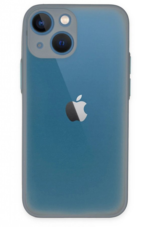 CepteToptan iPhone 15 Plus Kılıf Montreal Silikon Kapak - Gri - DROPX4741-4056