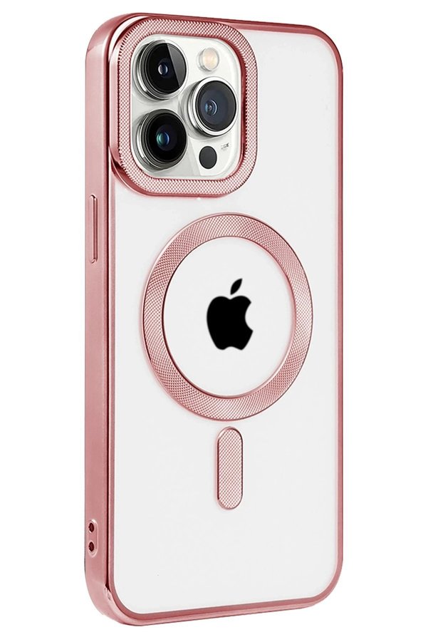 İphone 14 Pro Max Kılıf Kronos Magsafe Kapak - Rose Gold - Dropx8991-8978