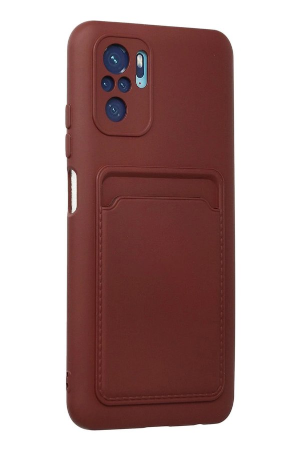 Xi̇aomi̇ Redmi̇ Note 10S Kılıf Kelvi̇n Kartvi̇zi̇tli̇ Si̇li̇kon - Bordo - Dropx5556-6487