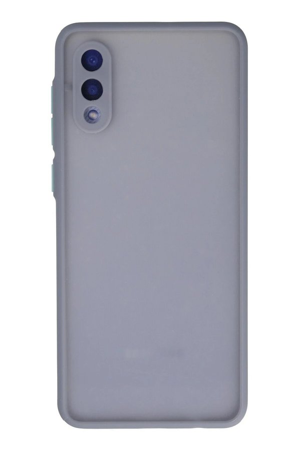 CepteToptan Samsung Galaxy A02 Kılıf Montreal Silikon Kapak - Gri - DROPX1828-5492