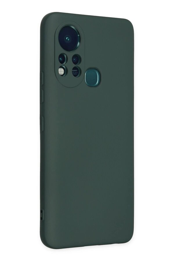 CepteToptan İnfinix Hot 11s Kılıf Nano içi Kadife Silikon - Koyu Yeşil - DROPX5839-2721