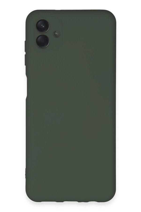 CepteToptan Samsung Galaxy A04E Kılıf Nano içi Kadife Silikon - Koyu Yeşil - DROPX8449-7433