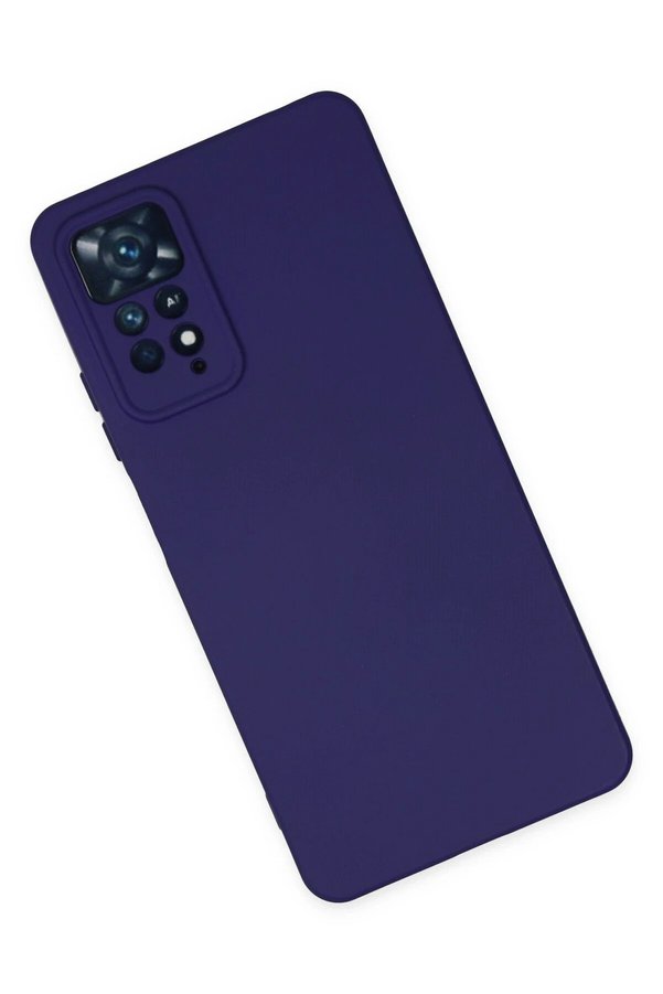 Xi̇aomi̇ Redmi̇ Note 11 Pro Kılıf Nano İçi̇ Kadi̇fe Si̇li̇kon - Mor - Dropx7284-7831