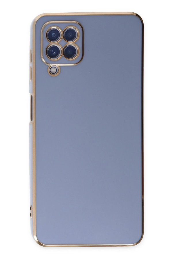 Samsung Galaxy A12 Kılıf Volet Si̇li̇kon - Mavi̇ - Dropx1527-8755