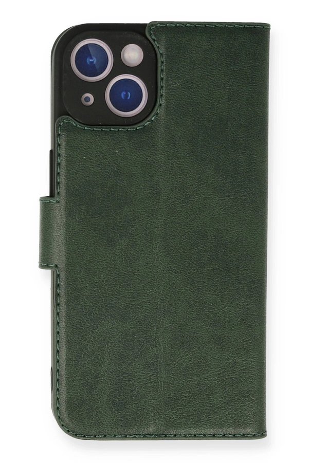 CepteToptan iPhone 14 Kılıf Trend S Plus Kapaklı Kılıf - Yeşil - DROPX6126-1893