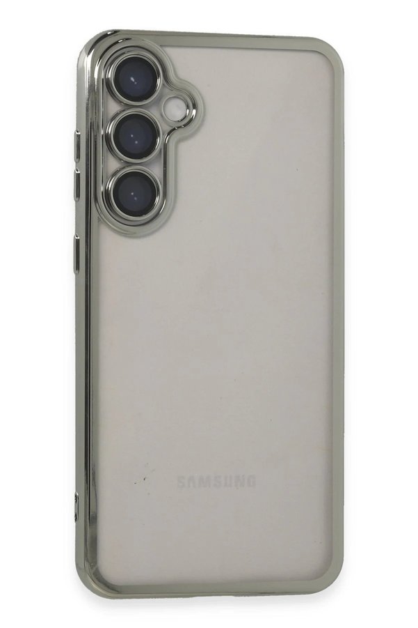 CepteToptan Samsung Galaxy S23 FE Kılıf Lensli Silikon - Gümüş - DROPX5267-5924