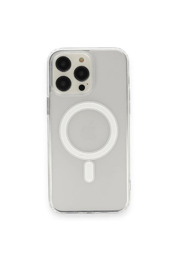 İphone 14 Pro Max Kılıf Matte Şeffaf Magneti̇csafe - Şeffaf - Dropx6880-6936