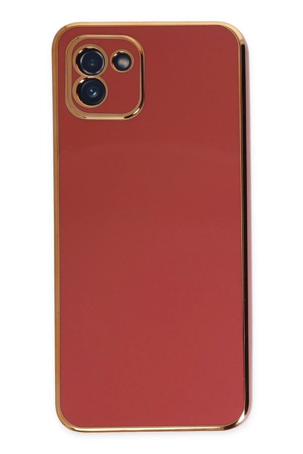 Samsung Galaxy A03 Kılıf Volet Si̇li̇kon - Kırmızı - Dropx2574-5433