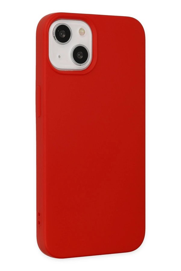 İphone 14 Plus Kılıf Nano İçi̇ Kadi̇fe Si̇li̇kon - Kırmızı - Dropx6385-6247