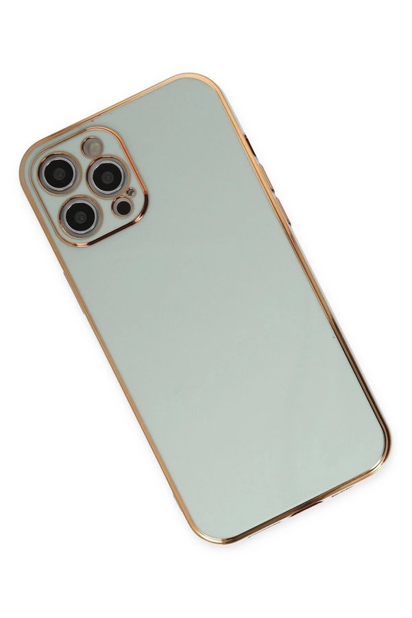 İphone 12 Pro Max Kılıf Volet Si̇li̇kon - Açık Yeşi̇l - Dropx4284-5278