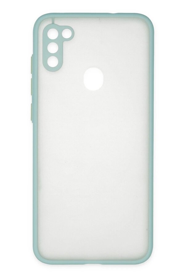 CepteToptan Samsung Galaxy A11 Kılıf Montreal Silikon Kapak - Turkuaz - DROPX1994-3026
