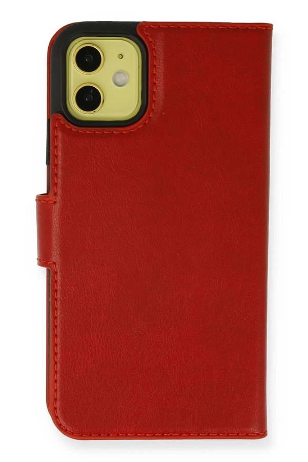 CepteToptan iPhone 13 Mini Kılıf Trend S Plus Kapaklı Kılıf - Kırmızı - DROPX4563-9258