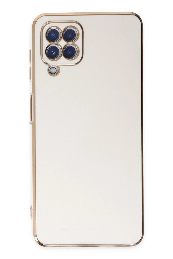 Samsung Galaxy A12 Kılıf Volet Si̇li̇kon - Beyaz - Dropx9901-2466