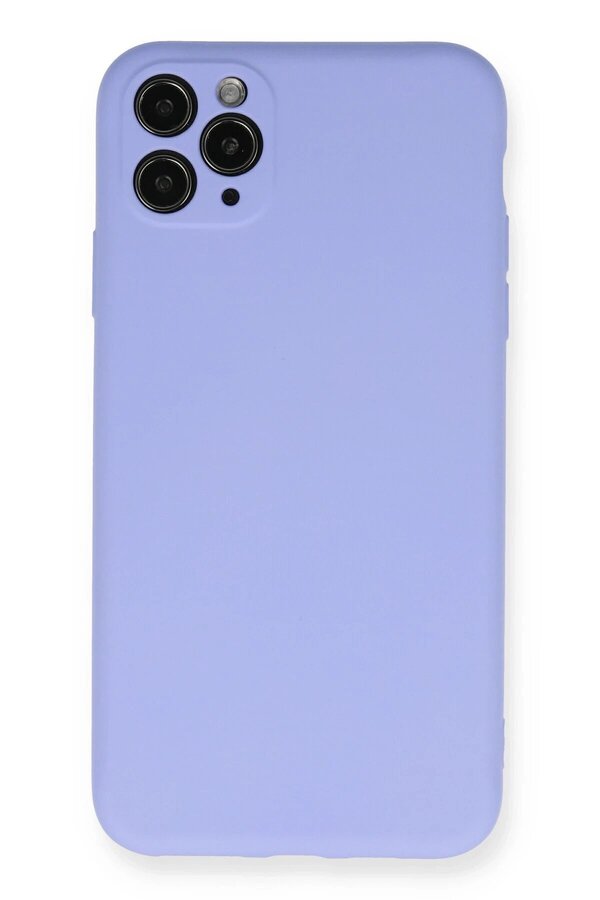 CepteToptan iPhone 11 Pro Max Kılıf Nano içi Kadife Silikon - Lila - DROPX1969-3327