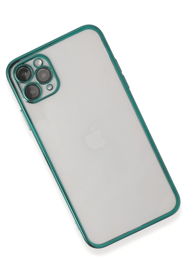 İphone 11 Pro Max Kılıf Lensli̇ Si̇li̇kon - Yeşi̇l - Dropx8102-3684