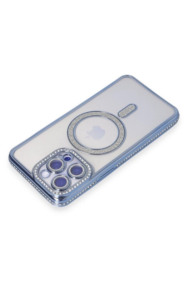 İphone 15 Pro Kılıf Joke Si̇mli̇ Magneti̇csafe Kılıf - Mavi̇ - Dropx1215-4064