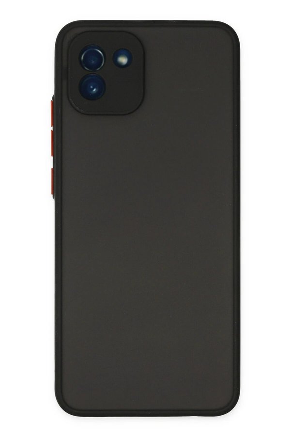 CepteToptan Samsung Galaxy A03 Kılıf Montreal Silikon Kapak - Siyah - DROPX7091-3604