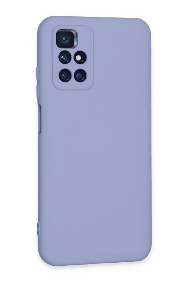 Xi̇aomi̇ Redmi̇ 10 2022 Kılıf Nano İçi̇ Kadi̇fe Si̇li̇kon - Li̇la - Dropx8562-8592