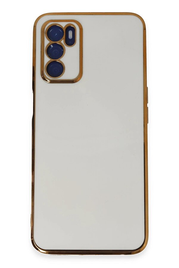 CepteToptan Oppo A16 Kılıf Volet Silikon - Beyaz - DROPX9858-5566