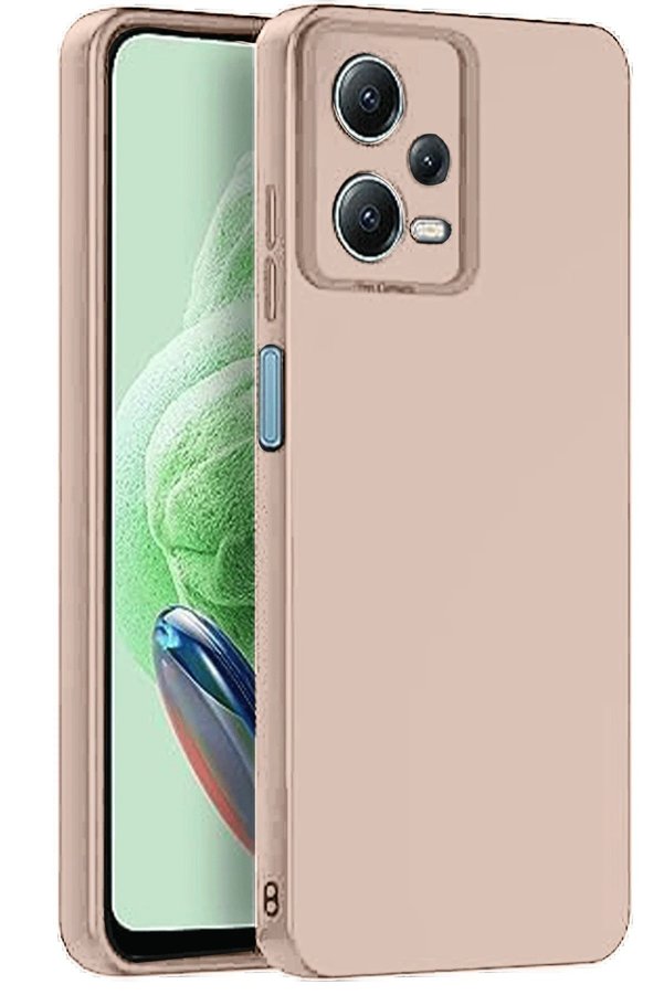 Xi̇aomi̇ Redmi̇ Note 12 Pro 5G Kılıf Nano İçi̇ Kadi̇fe Si̇li̇kon - Pudra - Dropx2395-4956