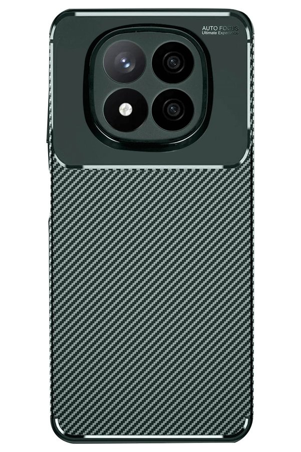 Xi̇aomi̇ Redmi̇ Note 14 Pro Plus Kılıf Auto Focus Karbon Kapak - Koyu Yeşi̇l - Dropx1458-1859
