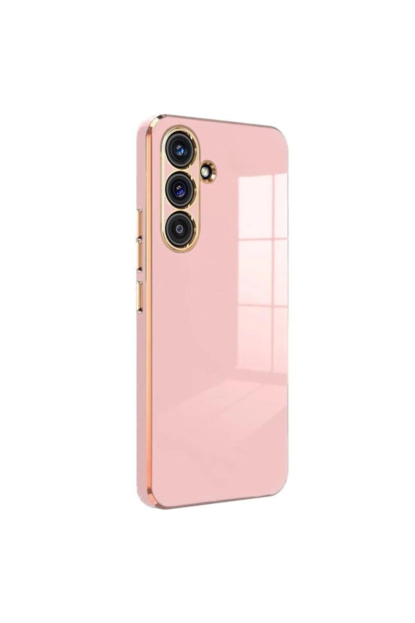 CepteToptan Samsung Galaxy S24 FE Kılıf Volet Silikon - Pembe - DROPX7849-6738