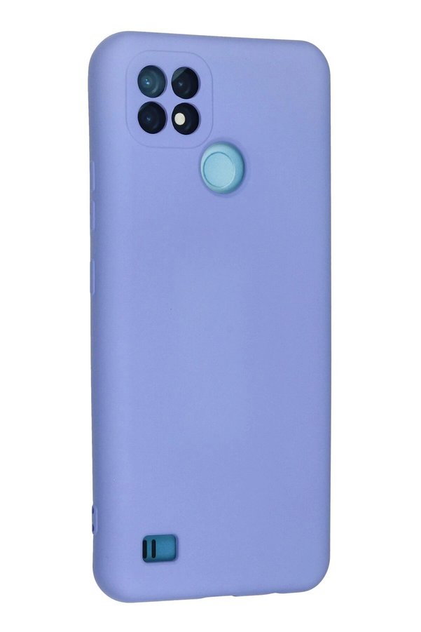 CepteToptan Realme C21 Kılıf Nano içi Kadife Silikon - Lila - DROPX4310-7651