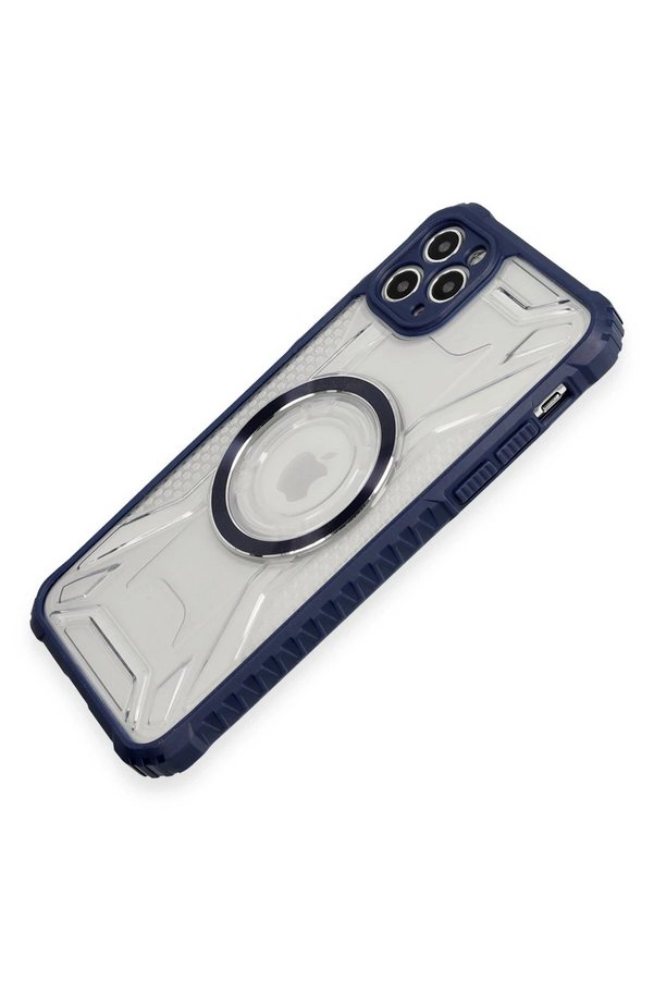 İphone 11 Pro Max Kılıf Prag Magneti̇csafe Kapak - Laci̇vert - Dropx5455-1551