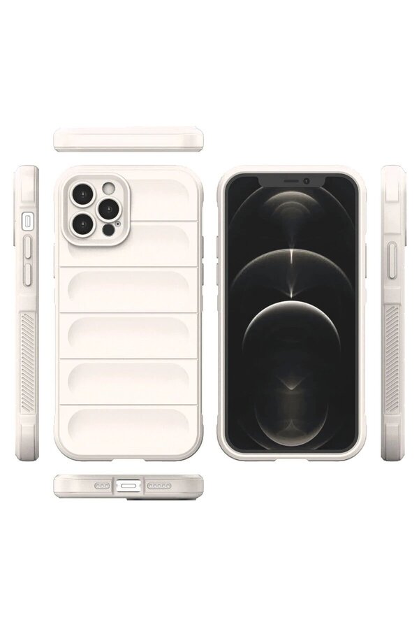 İphone 12 Pro Max Kılıf Opti̇mum Si̇li̇kon - Krem - Dropx1951-2040