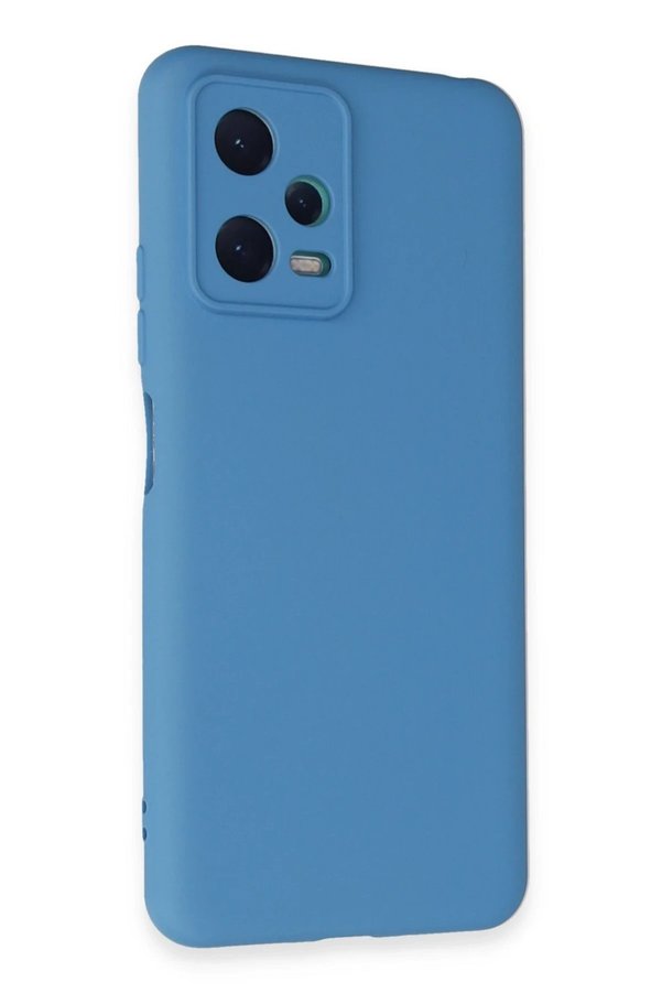 CepteToptan Xiaomi Redmi Note 12 5G Kılıf Nano içi Kadife Silikon - Mavi - DROPX7885-2122