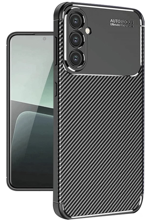 Samsung Galaxy A56 Kılıf Auto Focus Karbon Kapak - Si̇yah - Dropx7673-7775
