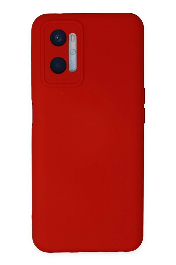CepteToptan Oppo A96 Kılıf Nano içi Kadife Silikon - Kırmızı - DROPX5659-1571