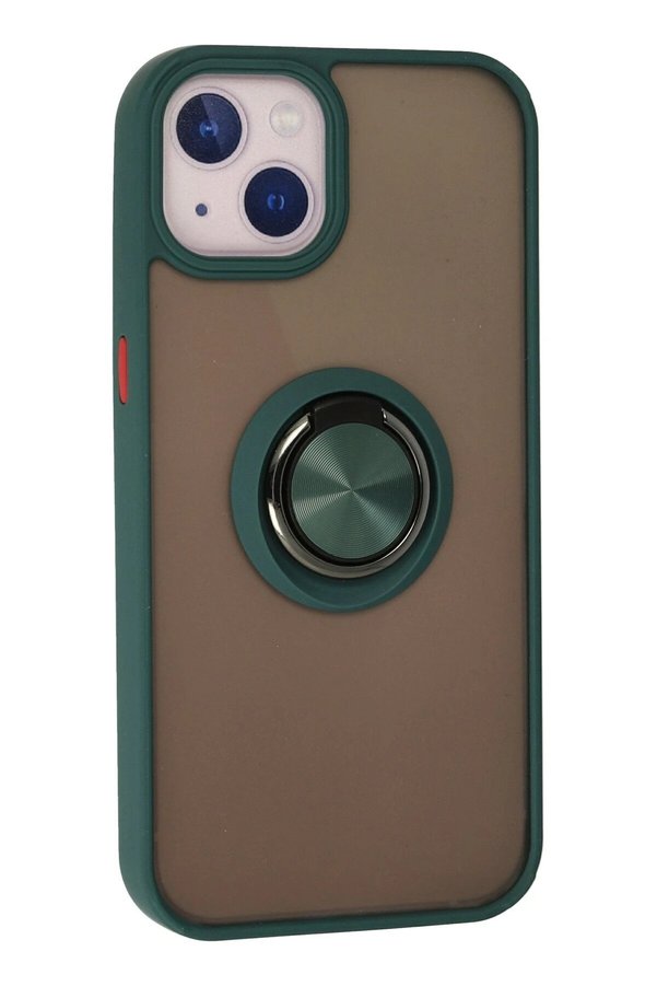 İphone 13 Kılıf Montreal Yüzüklü Si̇li̇kon Kapak - Yeşi̇l - Dropx3872-4612