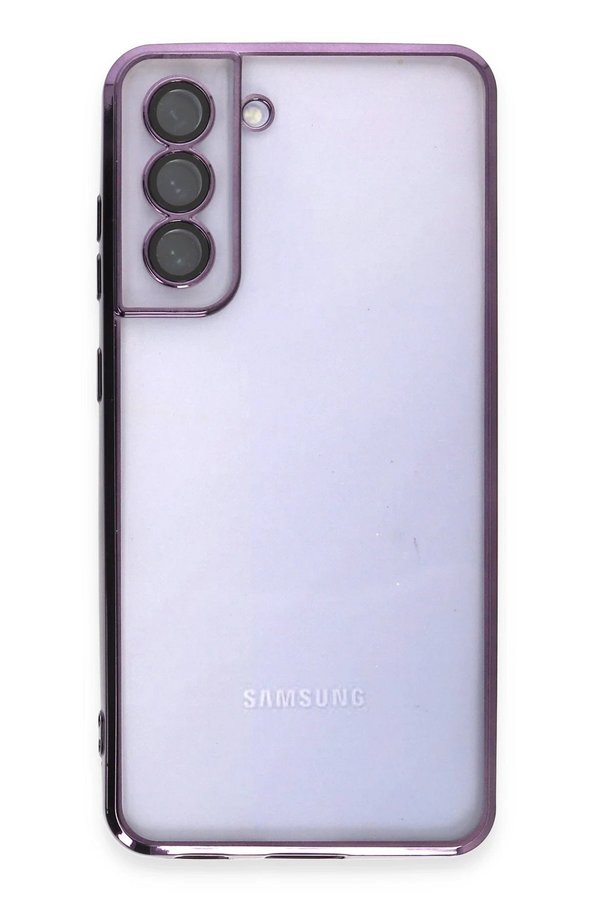 Samsung Galaxy S21 Fe Kılıf Lensli̇ Si̇li̇kon - Mor - Dropx5615-9974