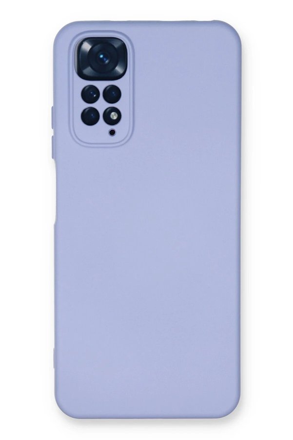 CepteToptan Xiaomi Redmi Note 11 Kılıf Nano içi Kadife Silikon - Lila - DROPX1708-9861